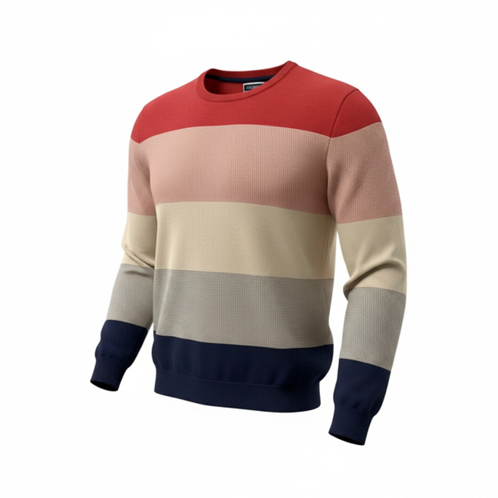 Men's Orange Combo Club Room 100% Cotton Sweater, Size XL
